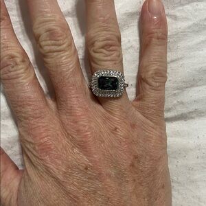 Elegant Silver and tanzanite Stone Ring